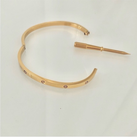 Gold Screw Small Model Bracelet - Picture 3 of 10